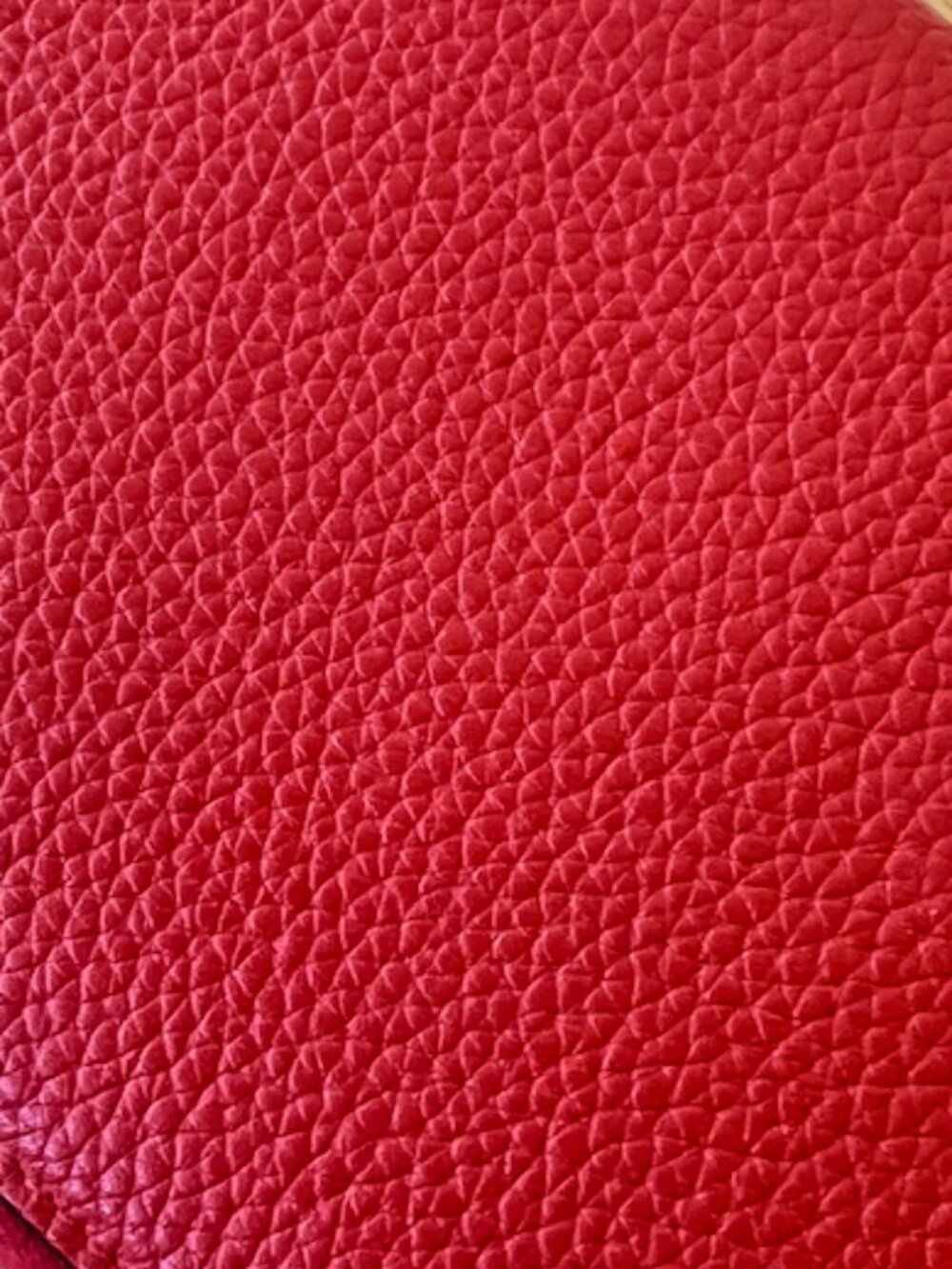 2019 Céline Paris Red Grained Leather Large Zip Around Wallet - Picture 4 of 4